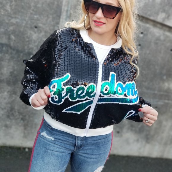 FREEDOM Sequin Jacket - Black - Picture 10 of 10